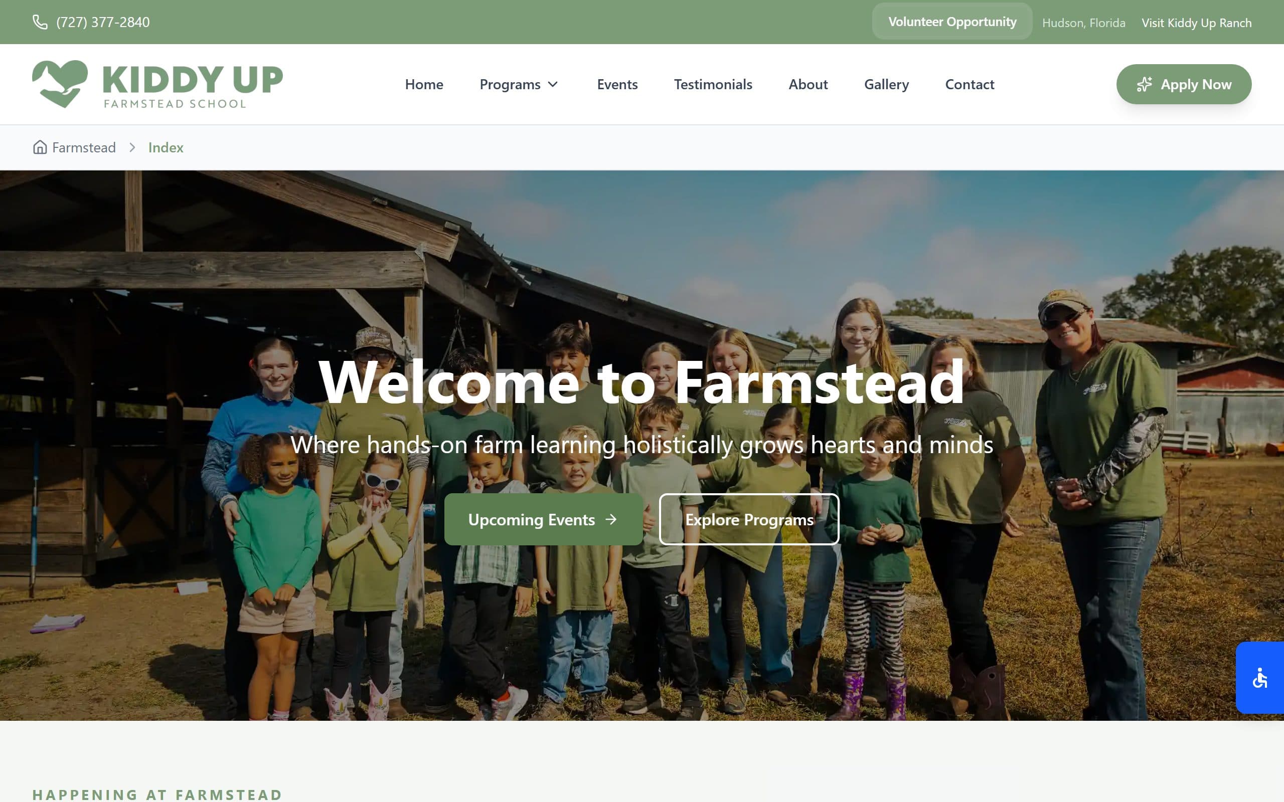 Kiddy Up Farmstead School website